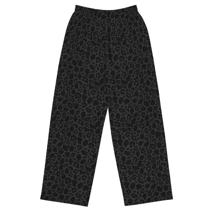 Stylish Black Leopard Print Wide-Leg Pants for Sportswear product image (1)