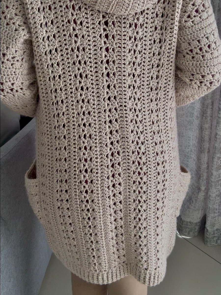 Crochet Hooded Cardigan Written Pattern product image (5)