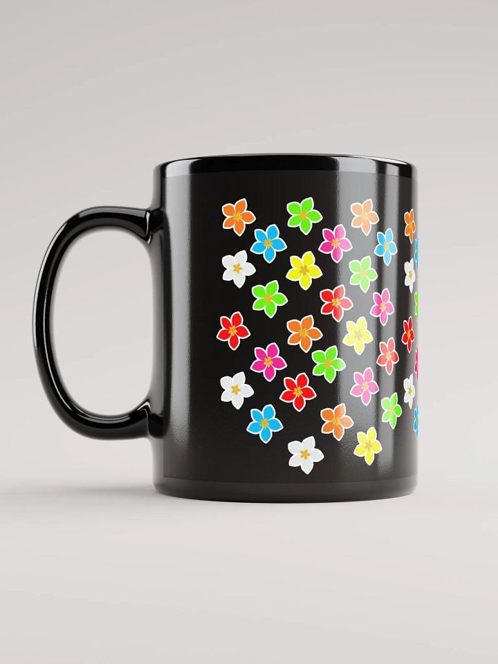 Colorful Flower Petals Black Mug product image (1)