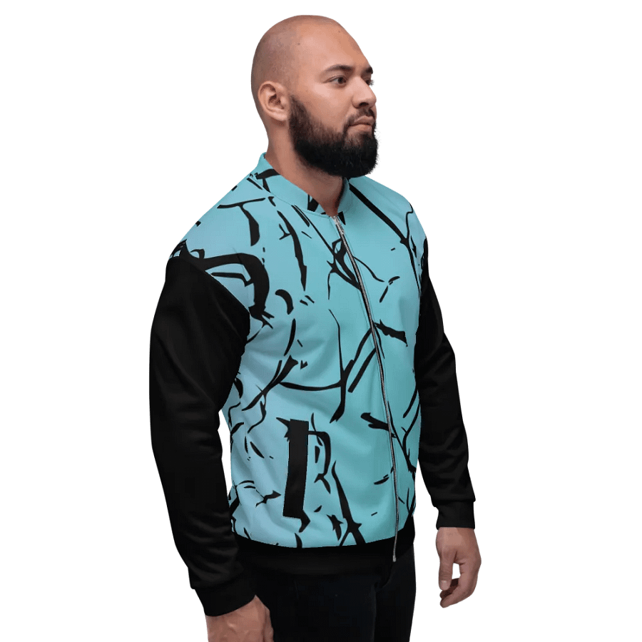 All-Over Print Bomber Jacket by Sublicolor 144 /Enigma Blue product image (5)