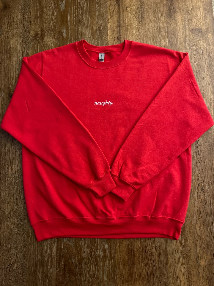 (LIMITED) Naughty. Red Embroidered Crew product image (1)