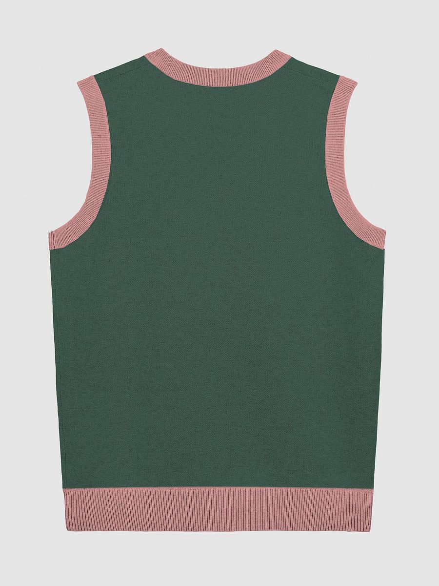 *not* mentally linear. (lg. lined design, pink and green) knitwear vest product image (6)