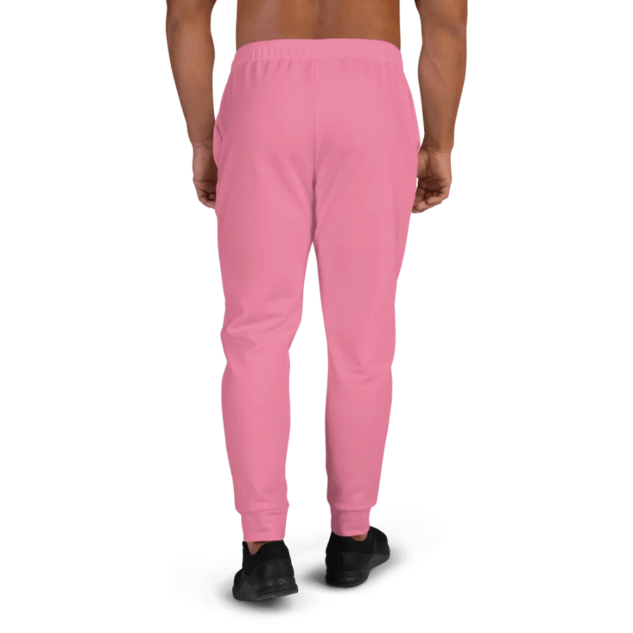 Plain Rosy Pink Soft Summer Recycled Polyester Premium Men's Joggers by Treasure Pie product image (4)
