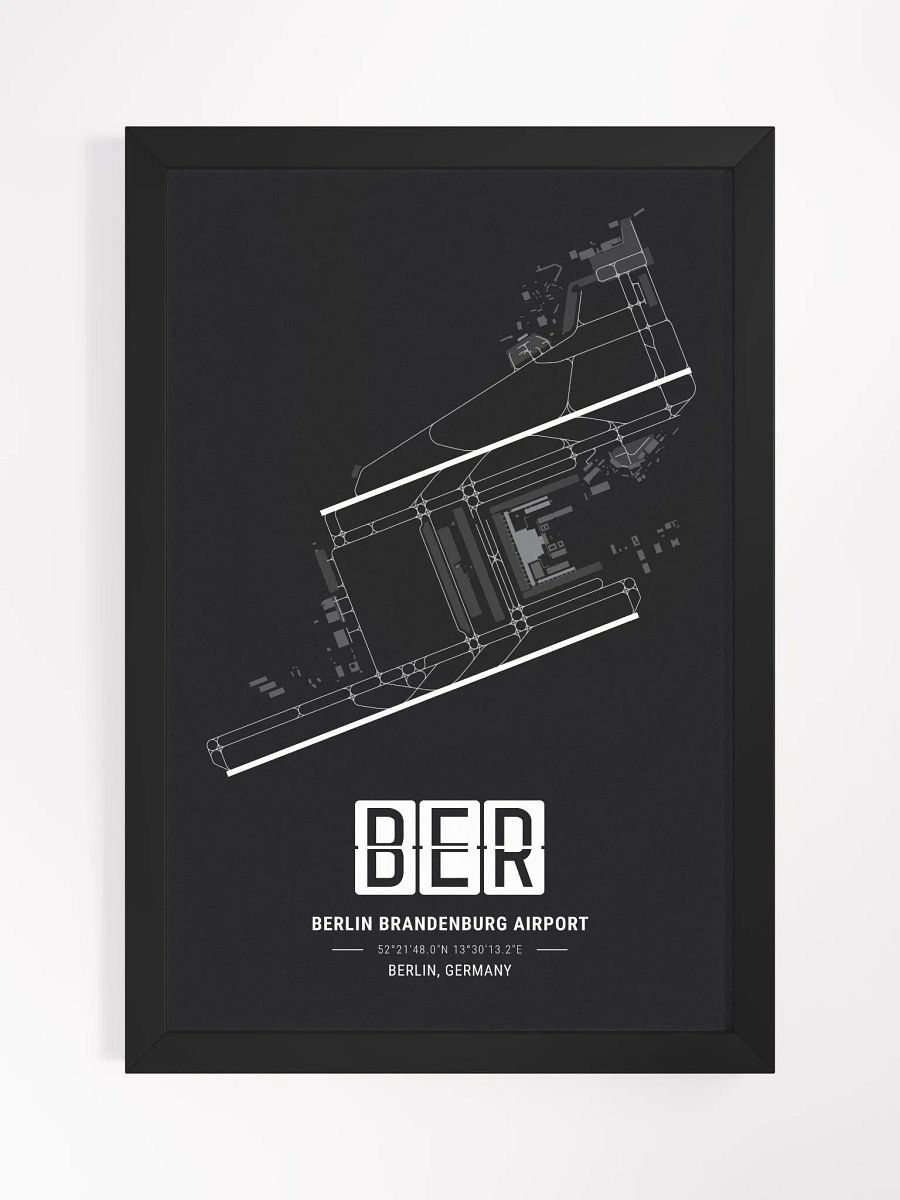 Framed Airport BER Premium Map On Matt Paper product image (1)