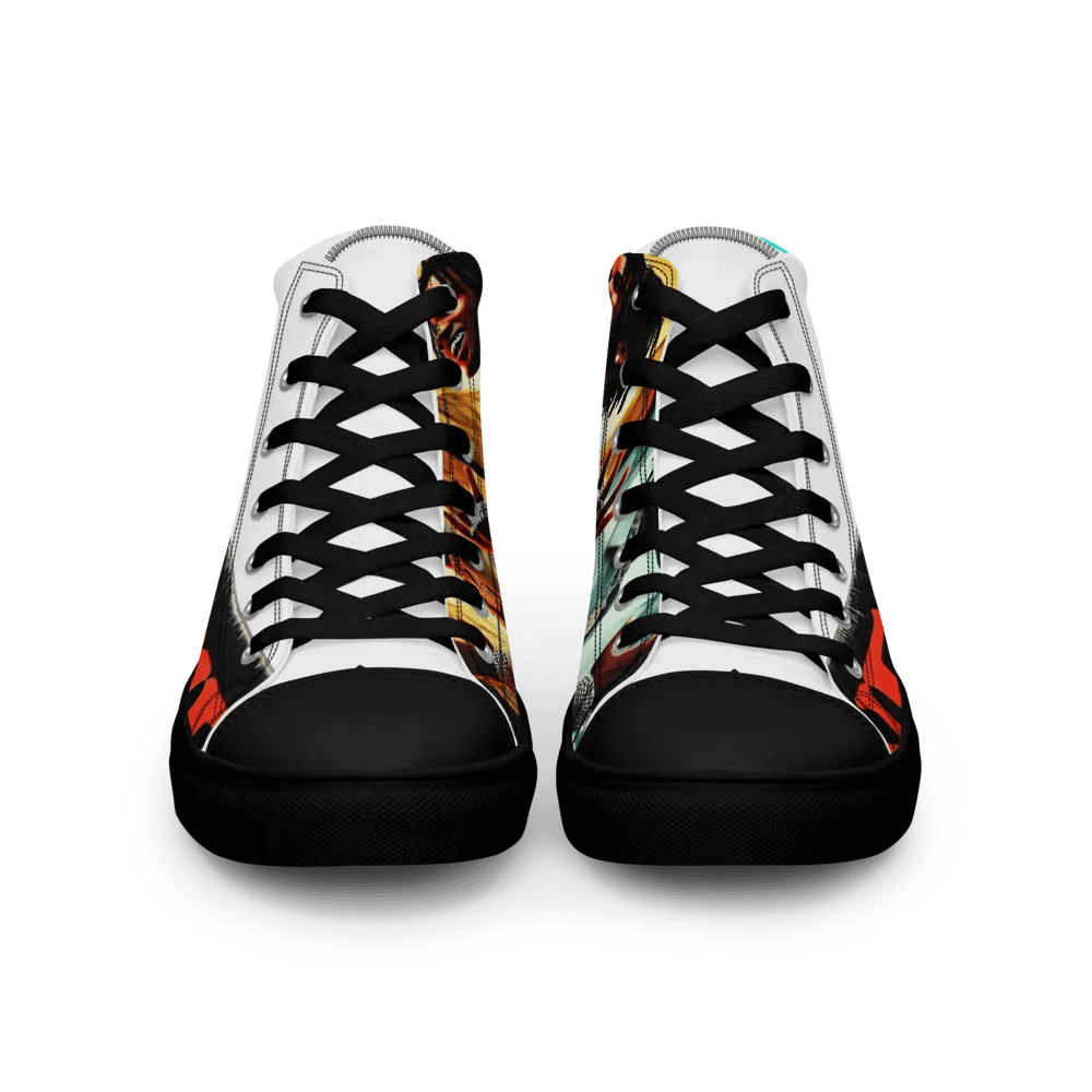Retro Enemies High Top Canvas Shoes product image (6)