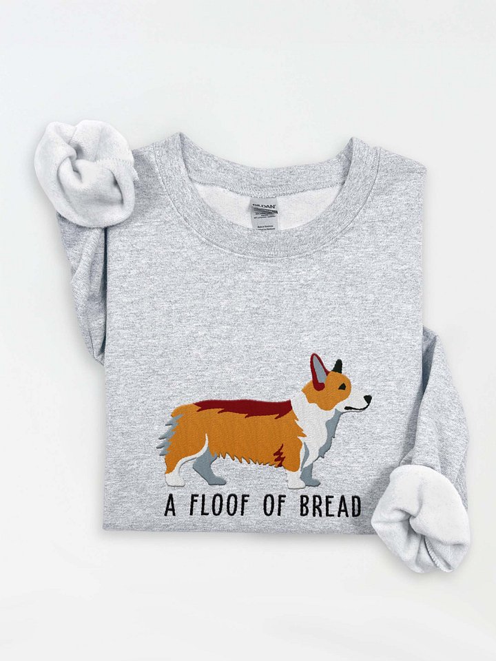 A Floof of Bread Sweatshirt (Embroidered) of a Pembroke Welsh Corgi(Tan) product image (1)