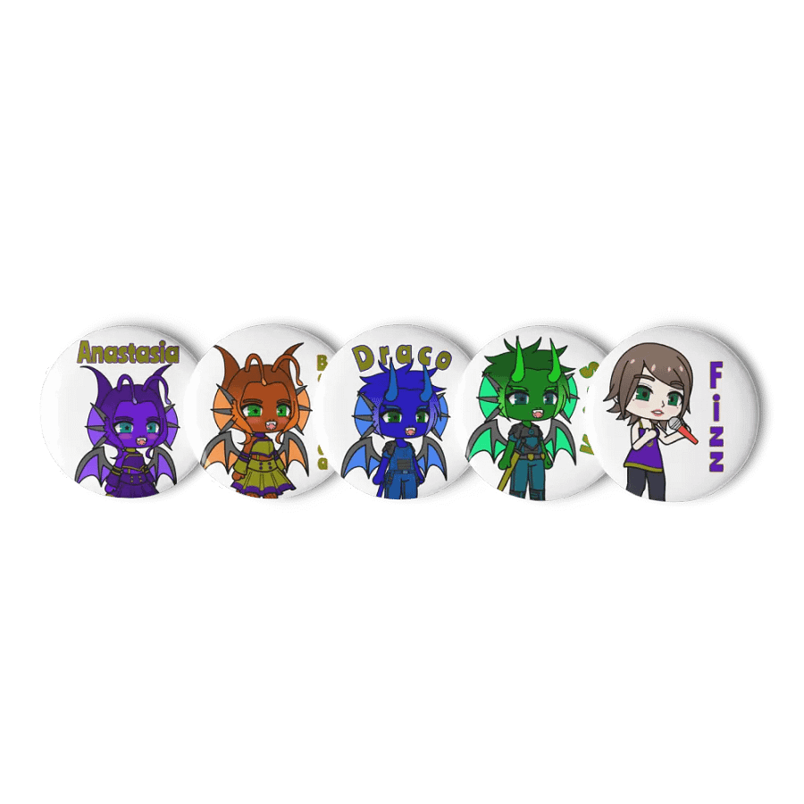 Dragons of Moonvale (The Shadow Galaxy) Set of Pin Buttons product image (5)