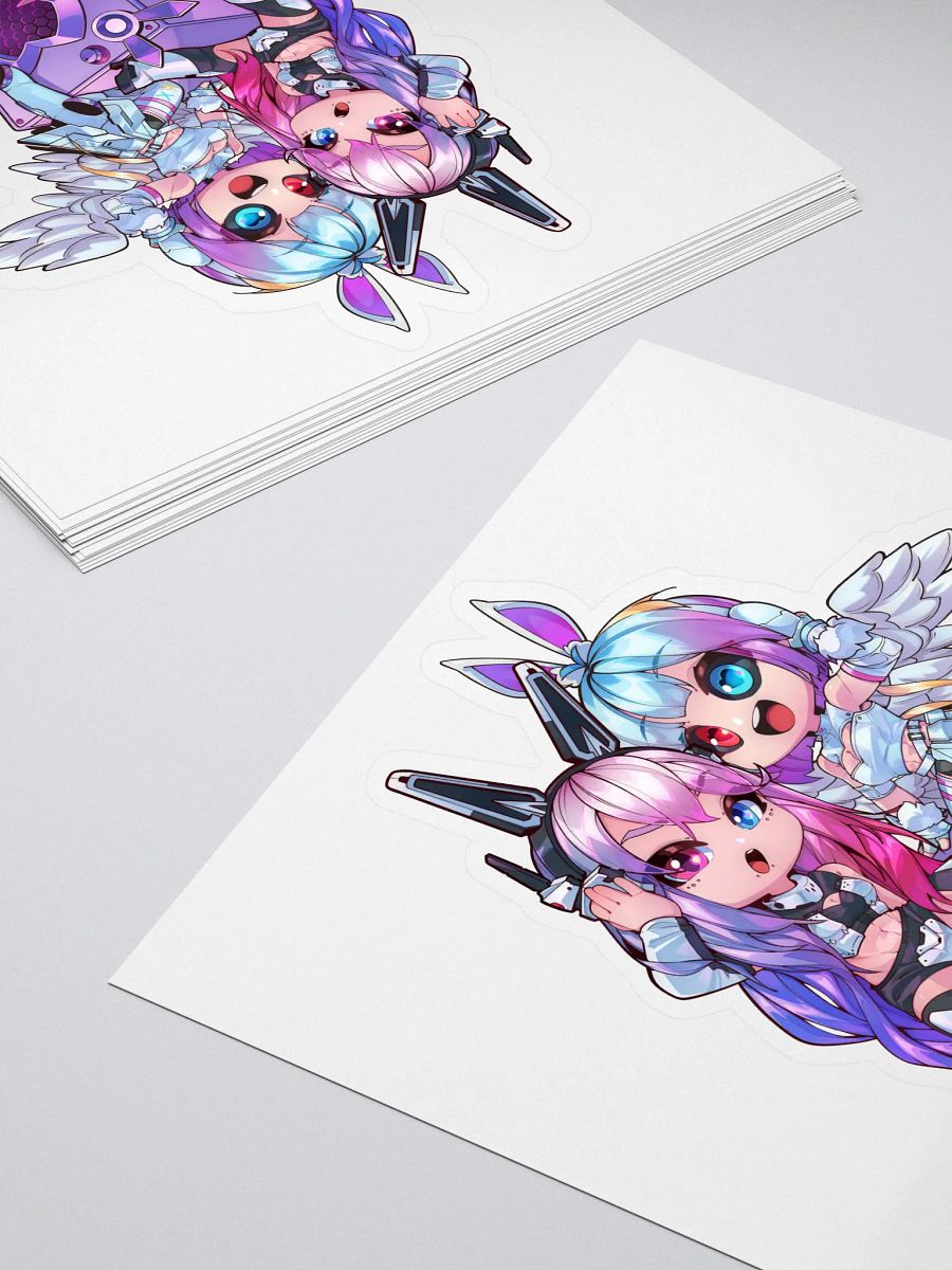 Kiss-Cut Chibi Anime Find the Rabbit OC + VTuber Music Speaker sticker product image (4)