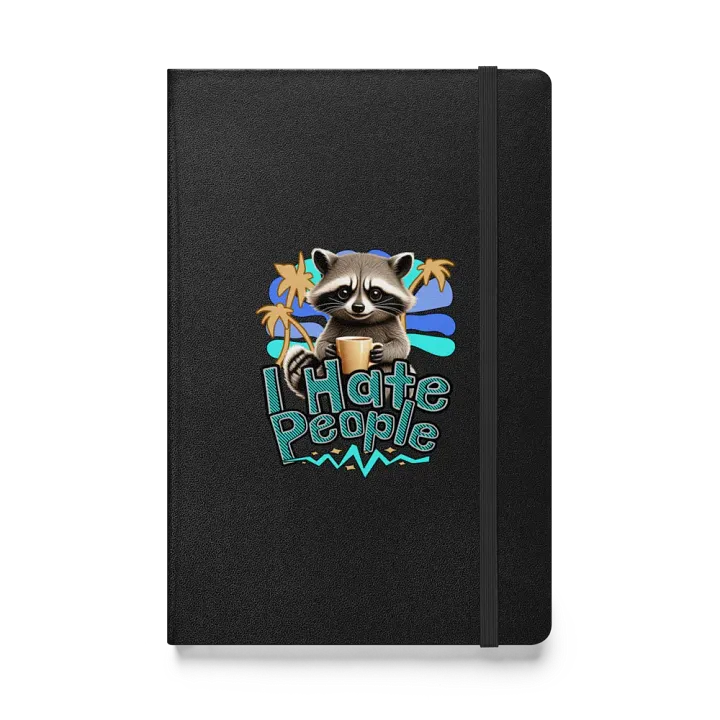 I Hate People Raccoon Palm Tree Hardcover Journal product image (1)