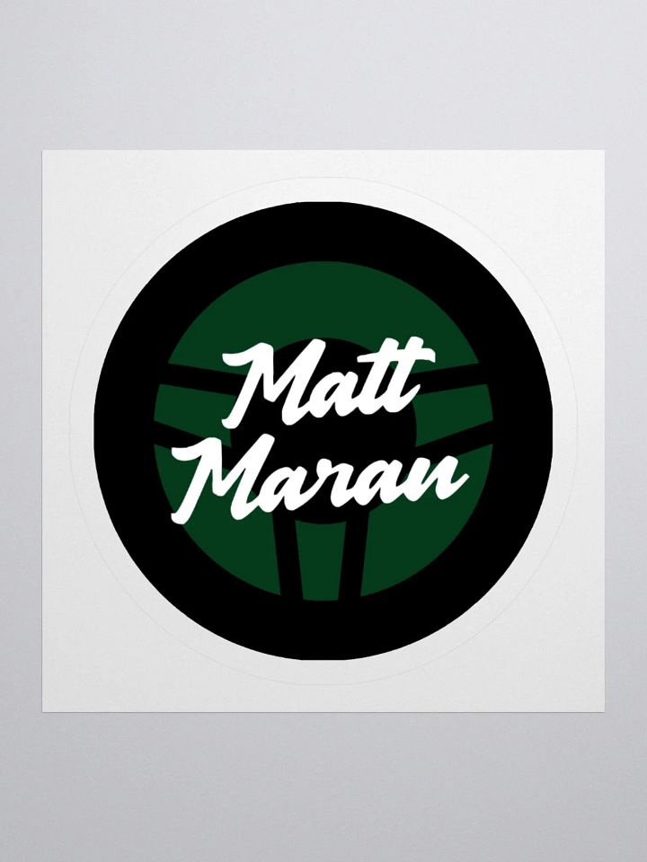 Round Matt Maran logo sticker product image (1)