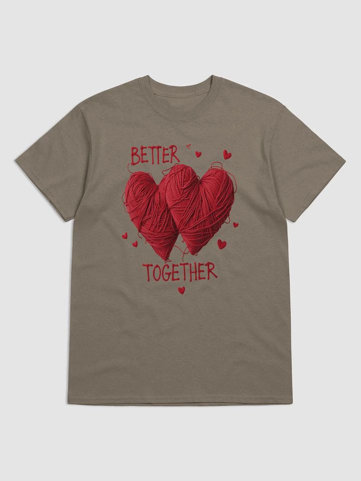 Better Together Heart-Shaped Yarn Art T-Shirt product image (1)
