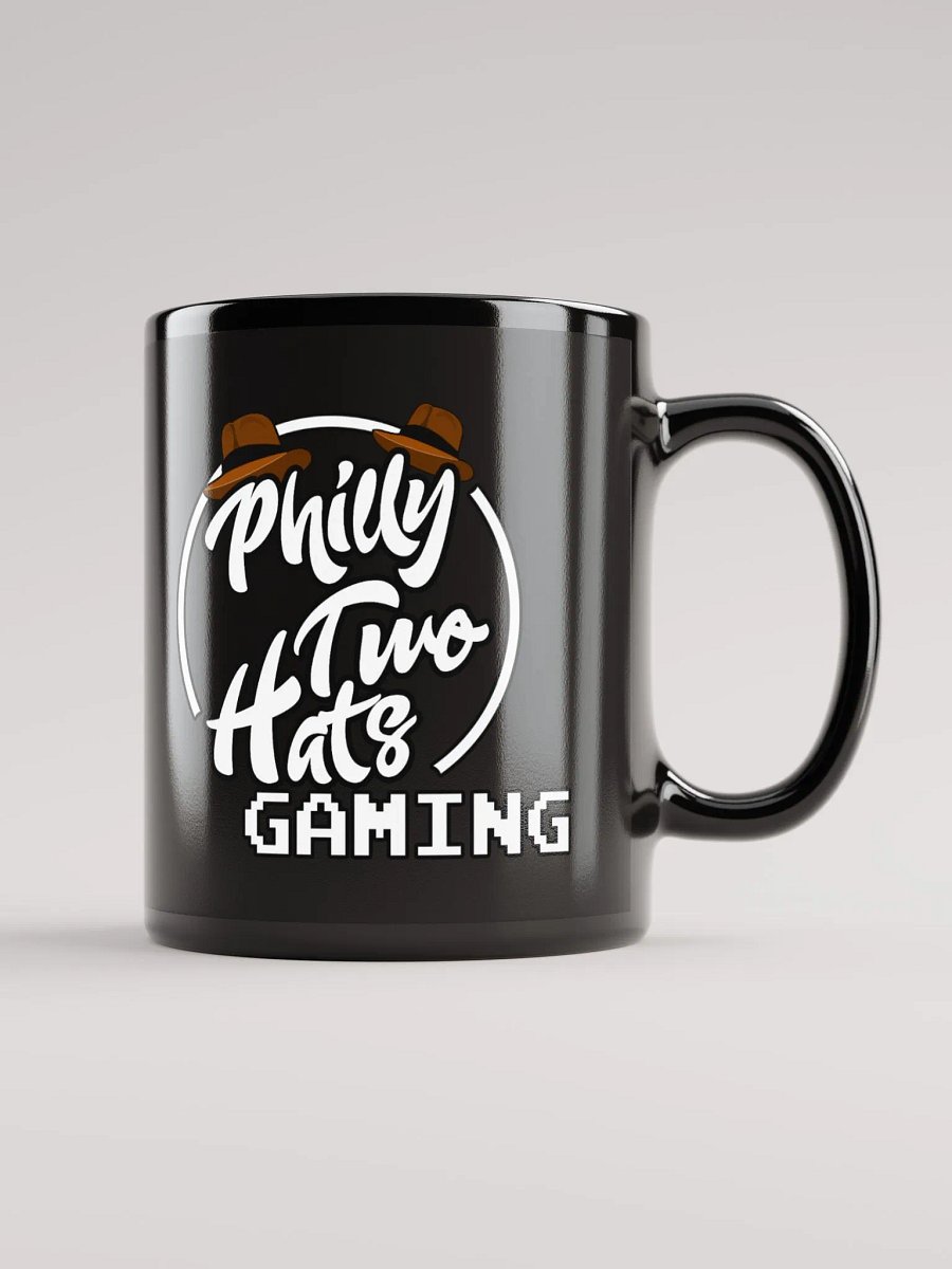 Philly Two Hats Gaming Logo Mug Black product image (1)