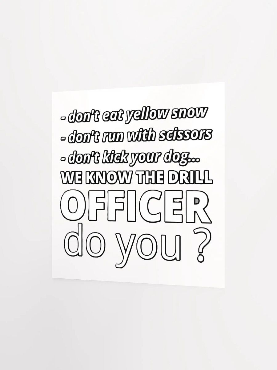 WE KNOW THE DRILL OFFICER, DO YOU? product image (6)