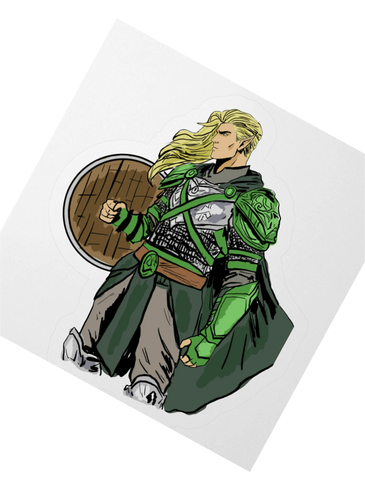Elven Paladin Sticker product image (5)