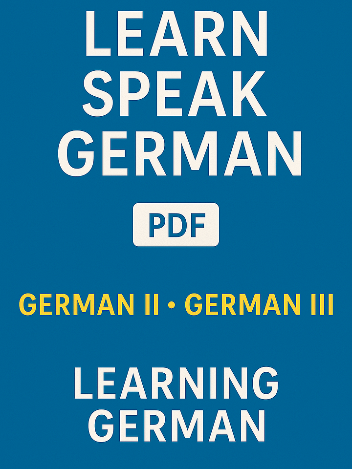 📘 Learn Speak German – German II & III (PDF Edition) product image (1)