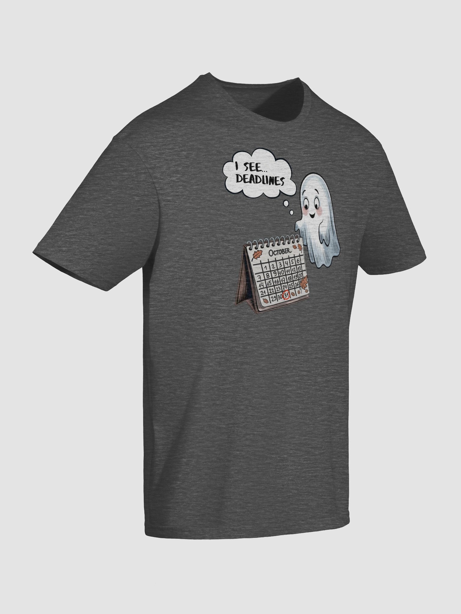 Cute Kawaii Ghost Halloween T-Shirt for Office Workers and True Crime Lovers product image (53)