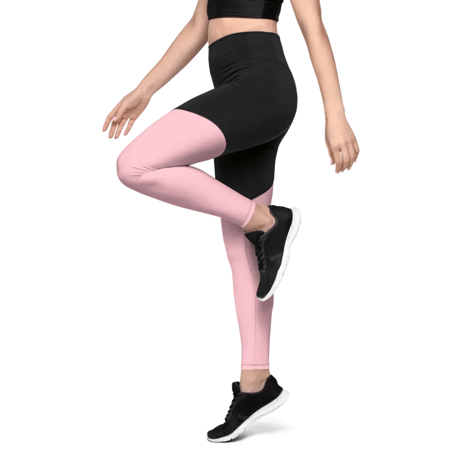 Plain Color Pink Sports Leggings product image (6)