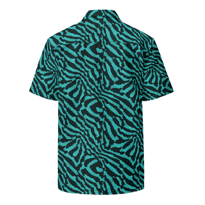 Teal Zebra Hawaiian Shirt product image (2)