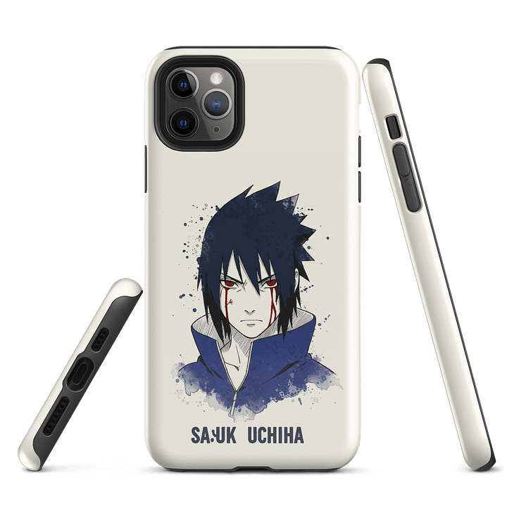Sasuke Uchiha Mangekyō Sharingan Phone Case | Intense Naruto Anime Watercolor Art Cover product image (3)