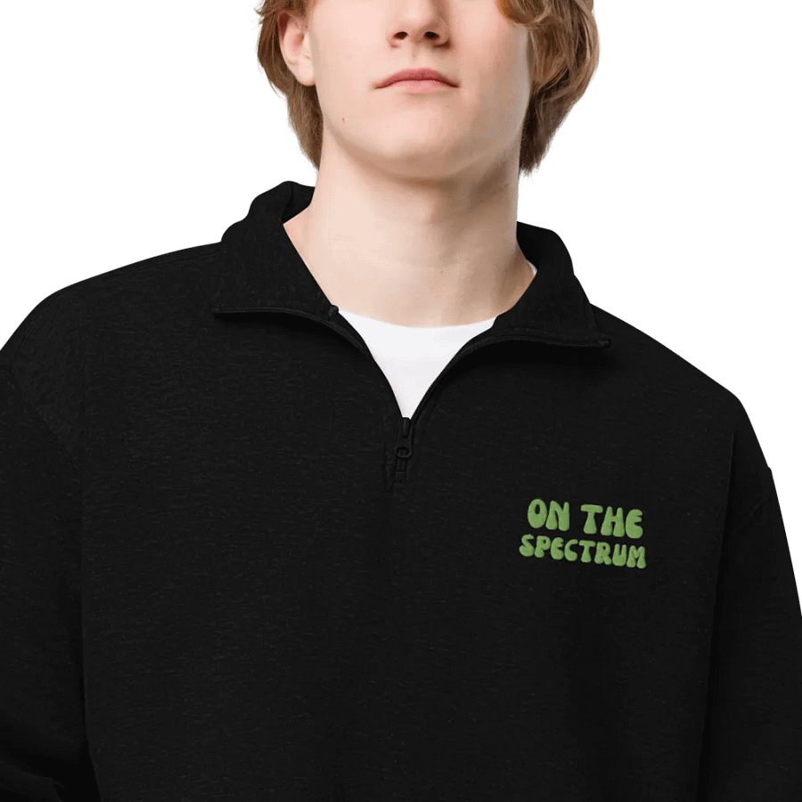 ON THE SPECTRUM (lime) embroidered quarter zip product image (5)