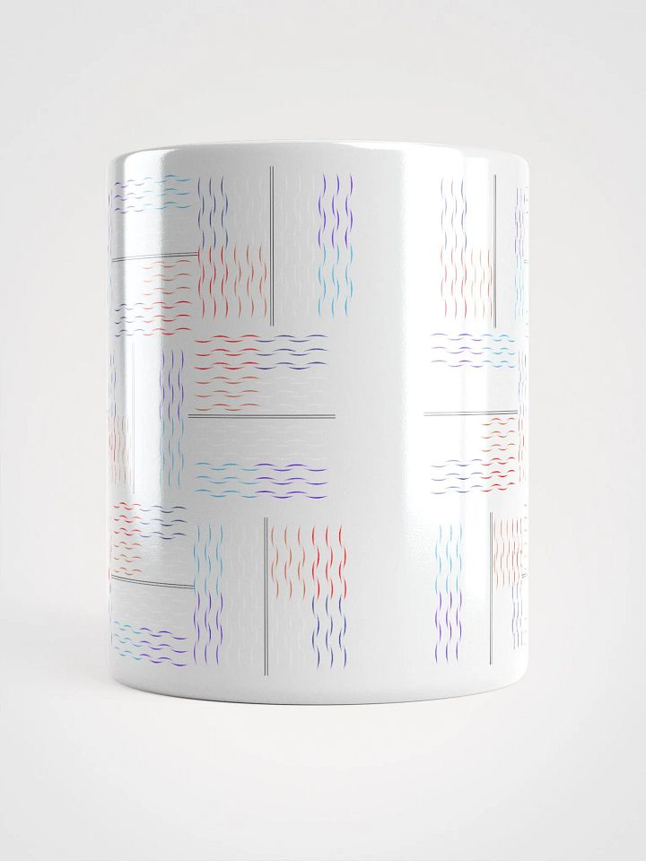 Colorful Squiggley Lines Artistic Design White Mug product image (4)