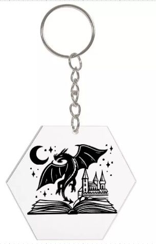 Dragon/ Book Key Chain product image (1)