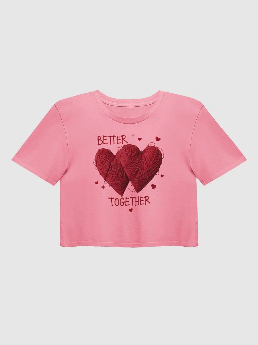 Better Together Heart-Shaped Yarn Art Women's Crop Top product image (6)