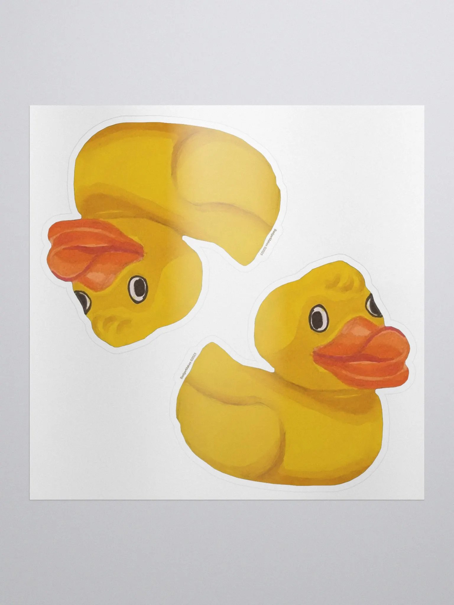 Yellow Ducky - 2 Stickers product image (1)