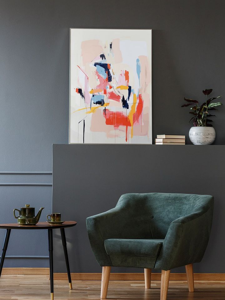 New Digital ProModern Abstract Canvas Print - Bold Brush Stroke Art Poster, Colorful Contemporary Wall Art for Living Room and Office Decorduct product image (2)