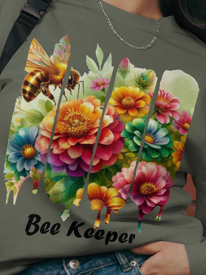 Bee Keeper Long Sleeve Heavyweight Tshirt | Beekeeper T-shirt Design product image (1)