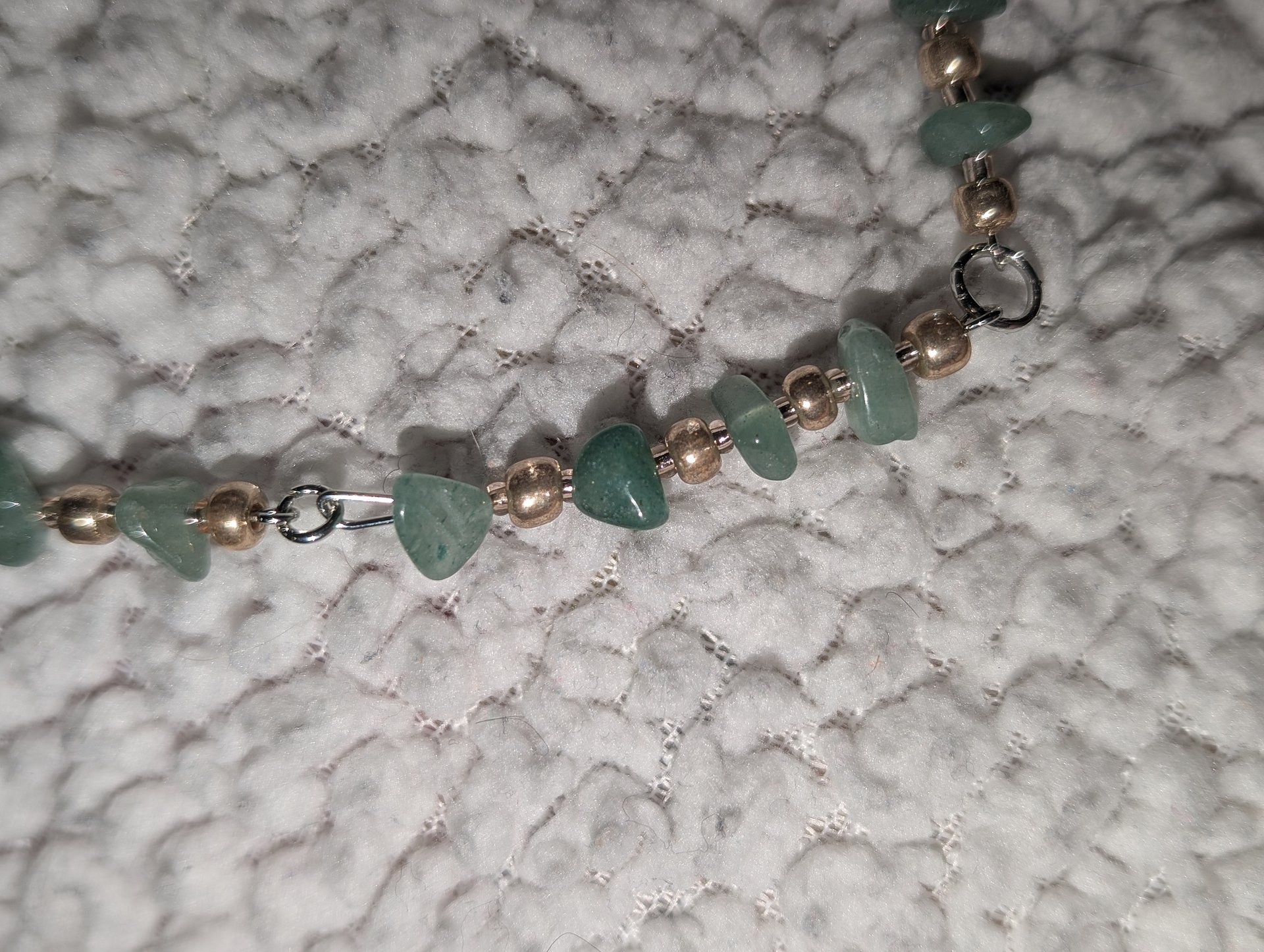 Green Aventurine Crystal Choker with Gold! product image (4)