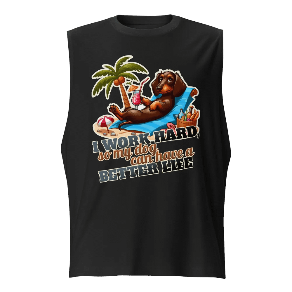 Work Hard – Dachshund Muscle Tank product image (1)