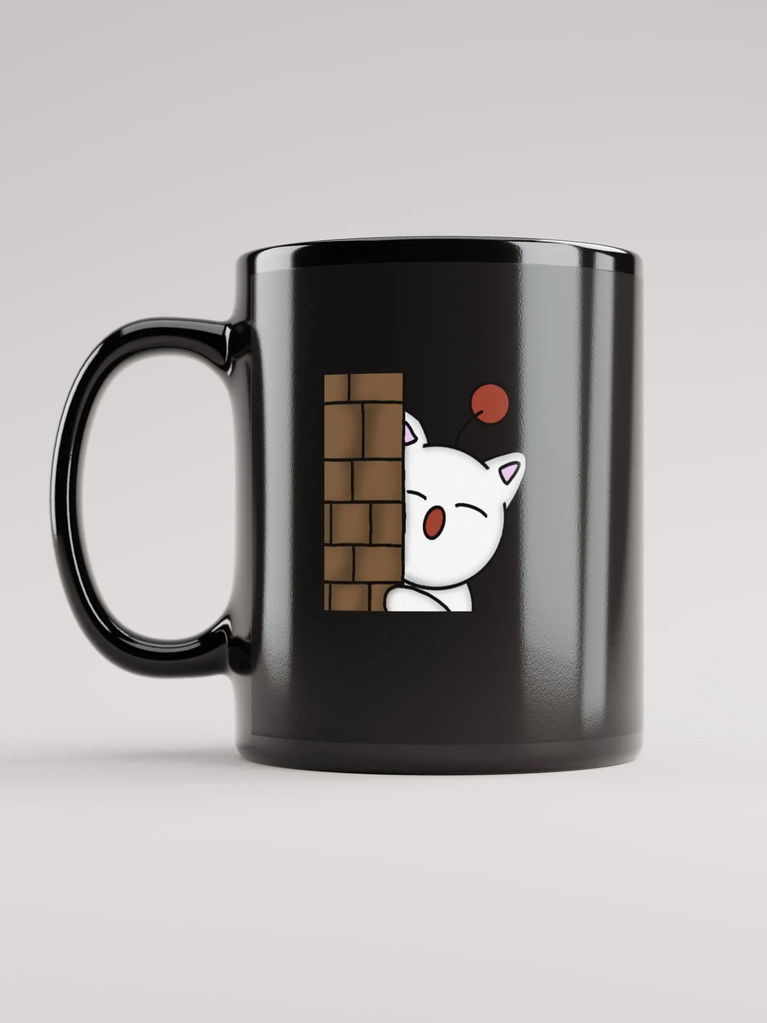 moogle peek black mug product image (1)