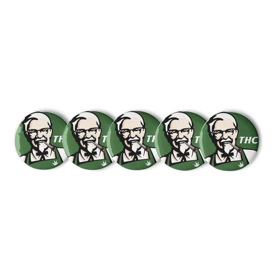 "THC" push pin button (5 pack) product image (1)