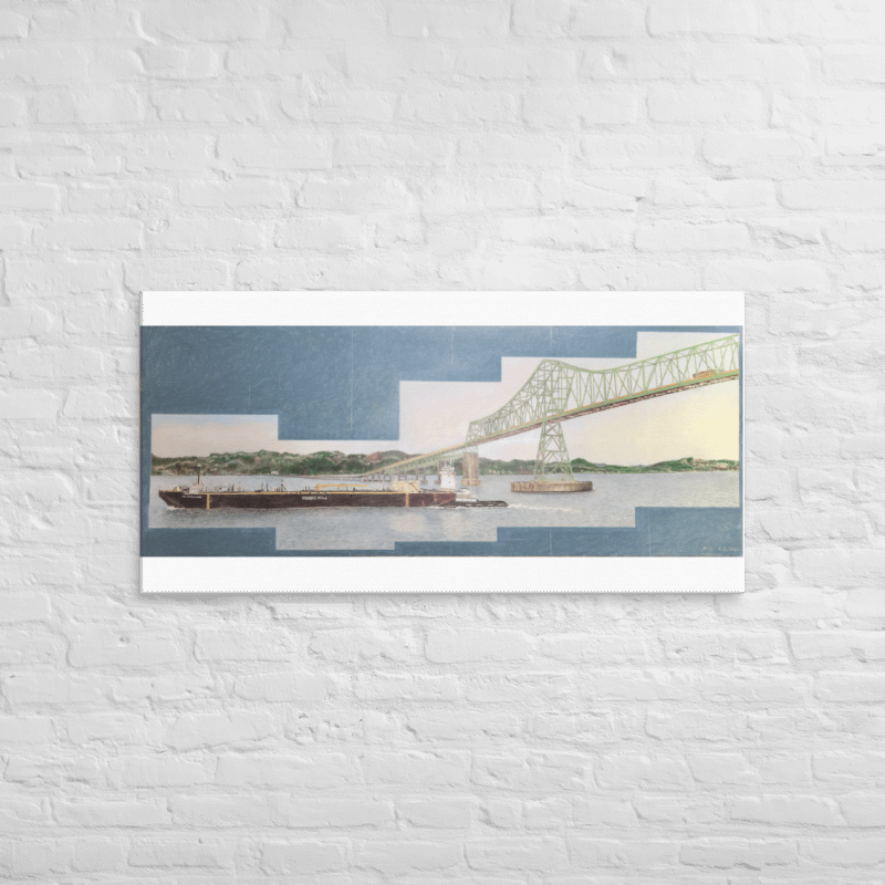 View from the Cannery Pier Hotel in Astoria, Oregon on Canvas (24" x 48") product image (3)