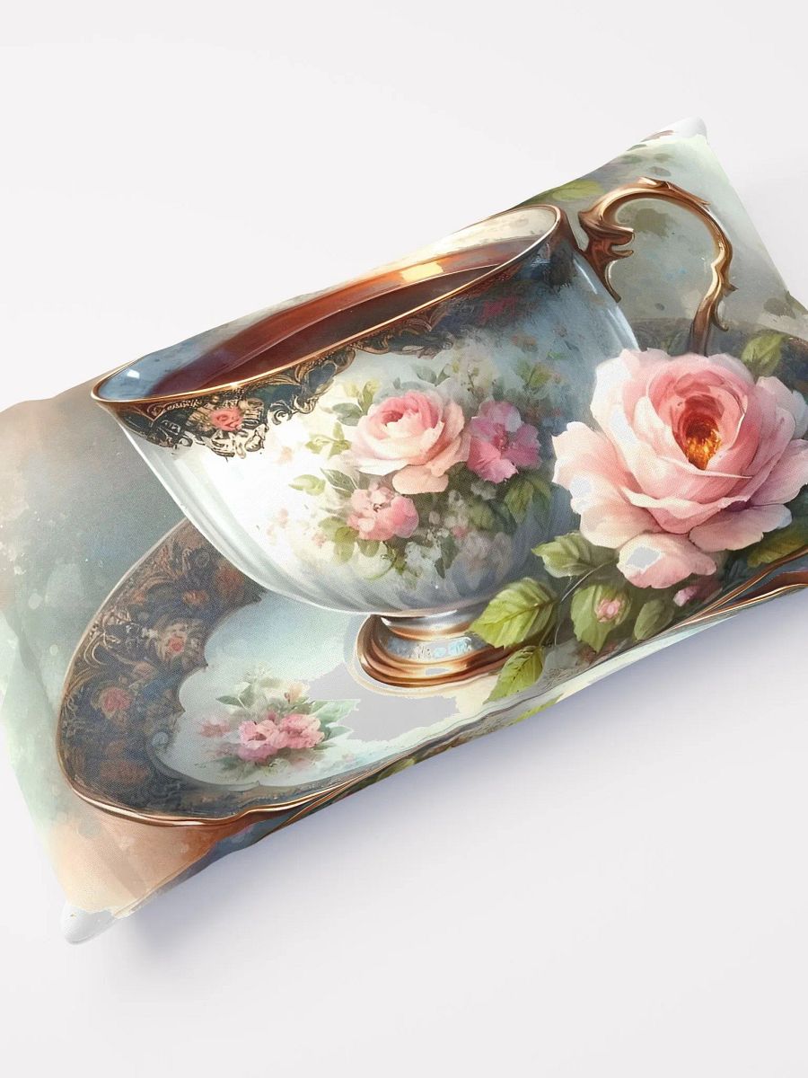 Floral Vintage Rose Teacup Pillow product image (4)