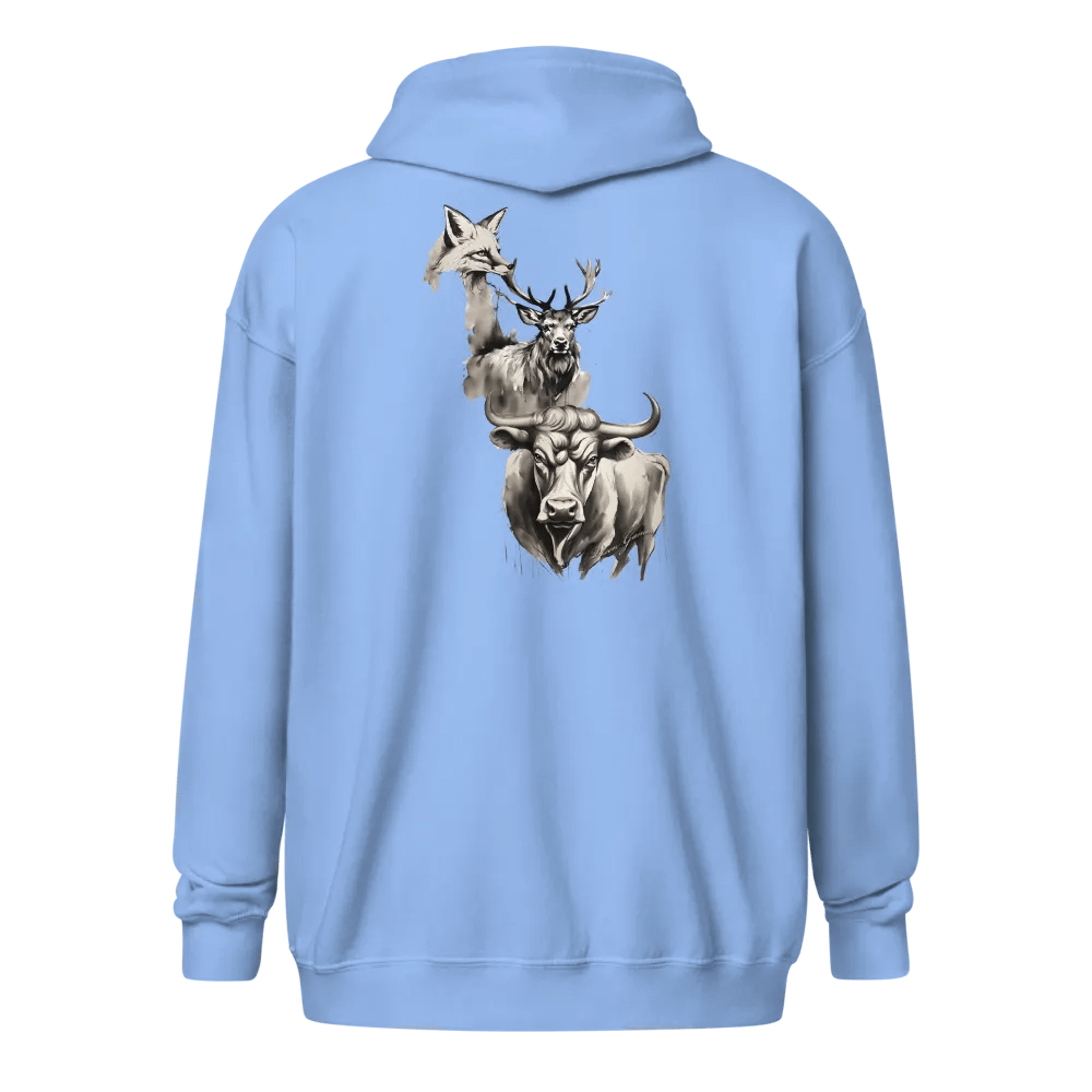 Trifecta Vixen Stag and Bull back print zip front hoodie product image (3)