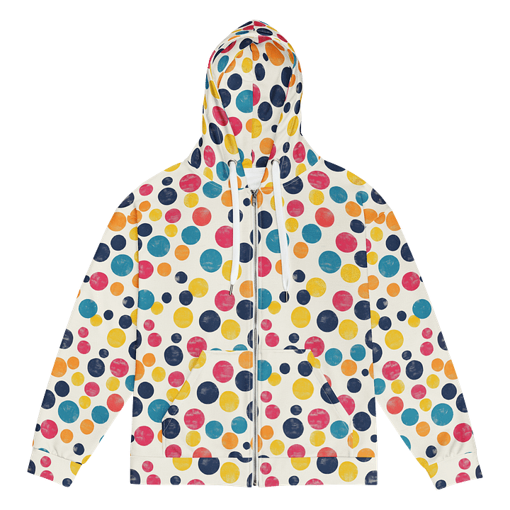 Polka Dot Illusion Vintage Retro Unisex Zip Hoodie product image (1)