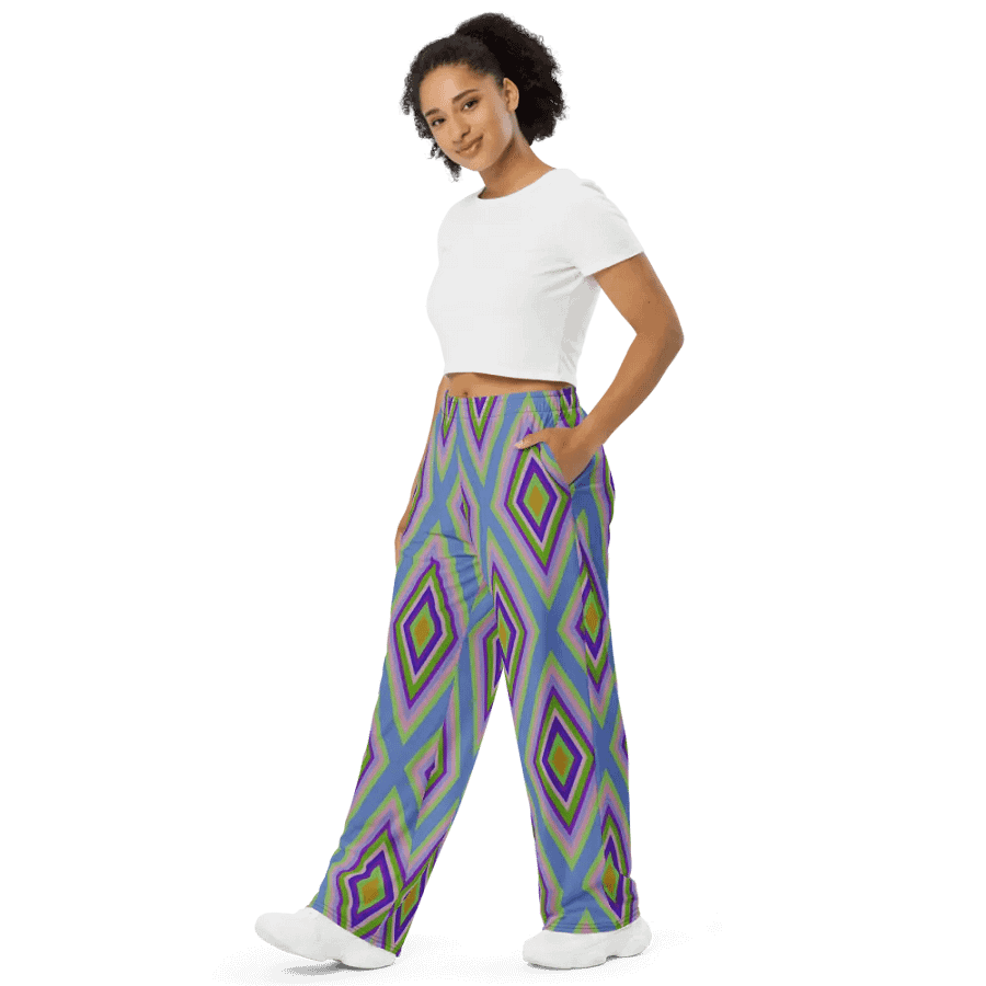 Colorful Diamonds Variation 3 Wideleg Pants product image (4)