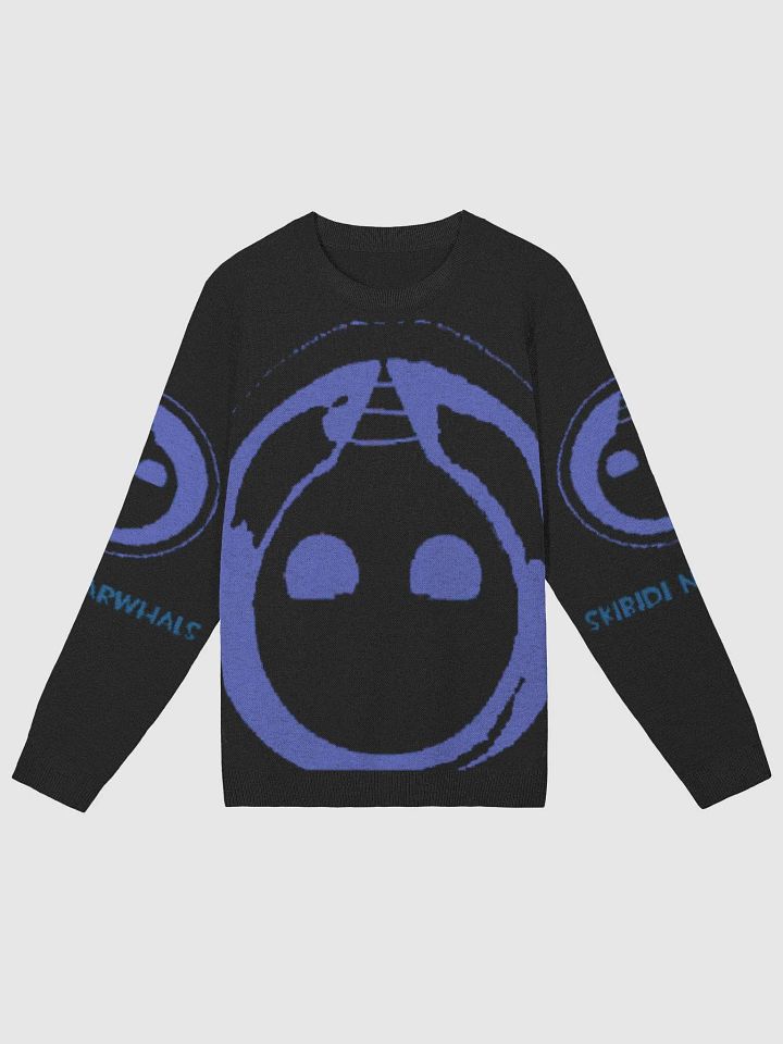 skibidi narwhals black sleeves sweater product image (1)