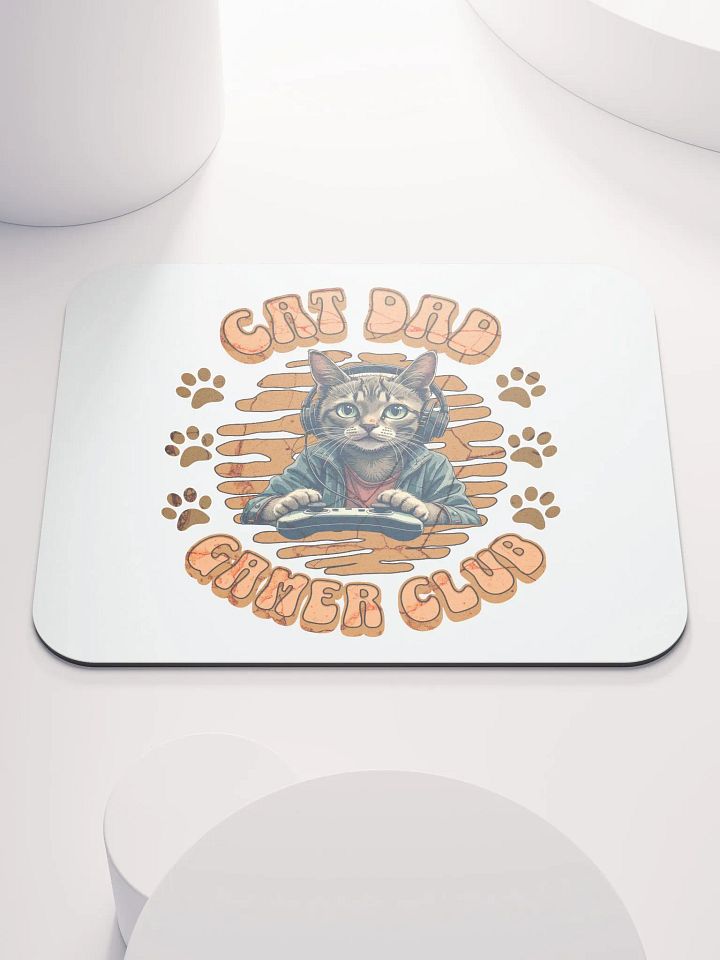 Cat Dad Gamer Club Mouse Pad product image (1)