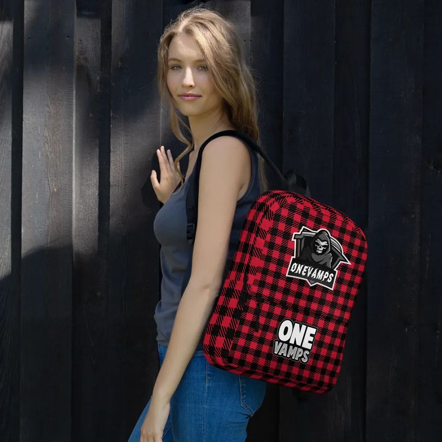 OneVamps Backpack Red Black color product image (2)