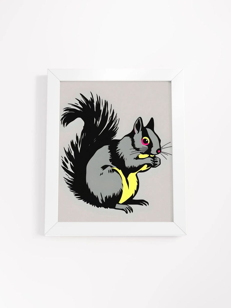Vibrant Graffiti Squirrel Ayous Wood Framed Matte Poster product image (3)