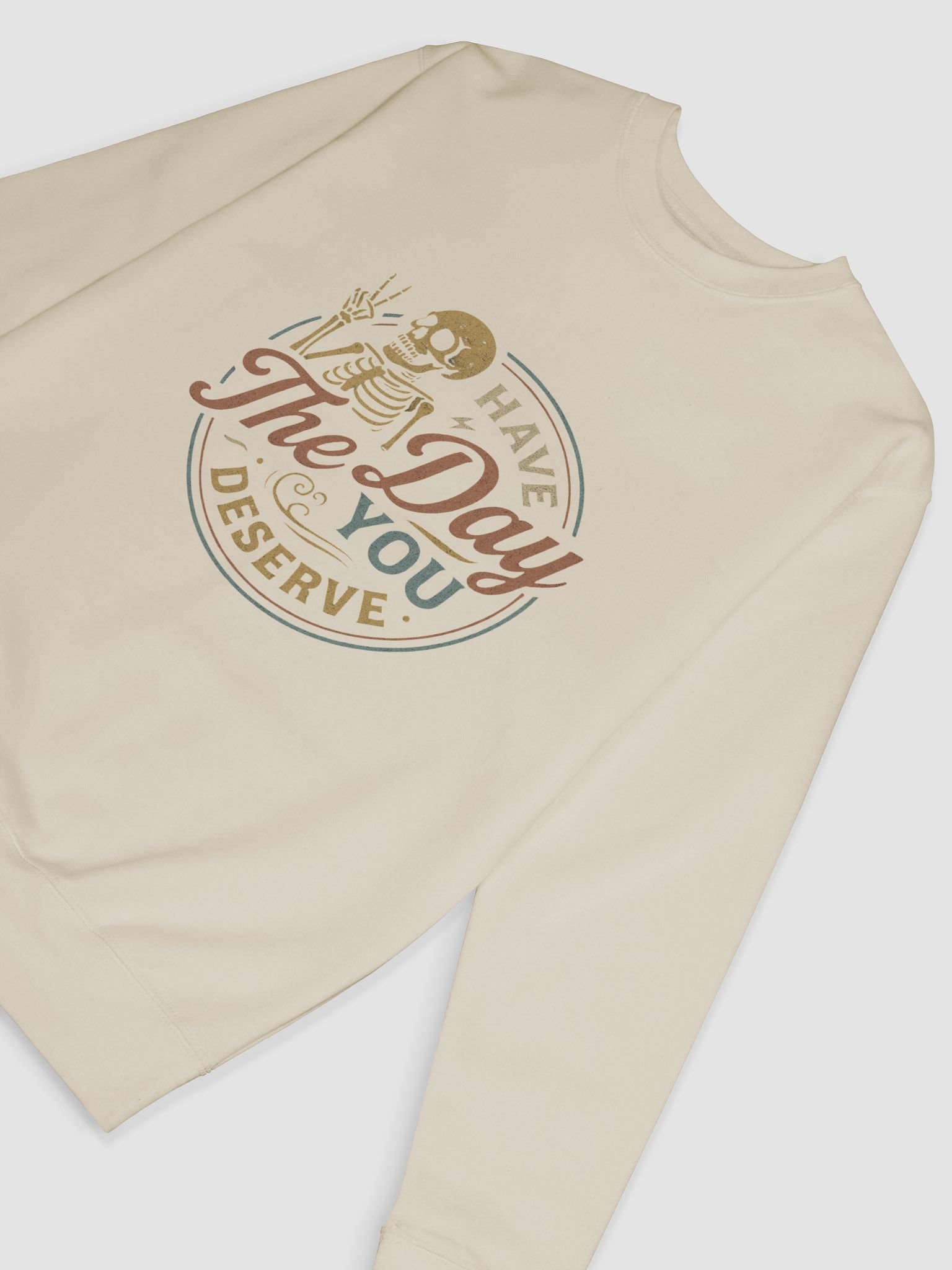 Sarcastic Skeleton Peace Sign Sweatshirt product image (11)