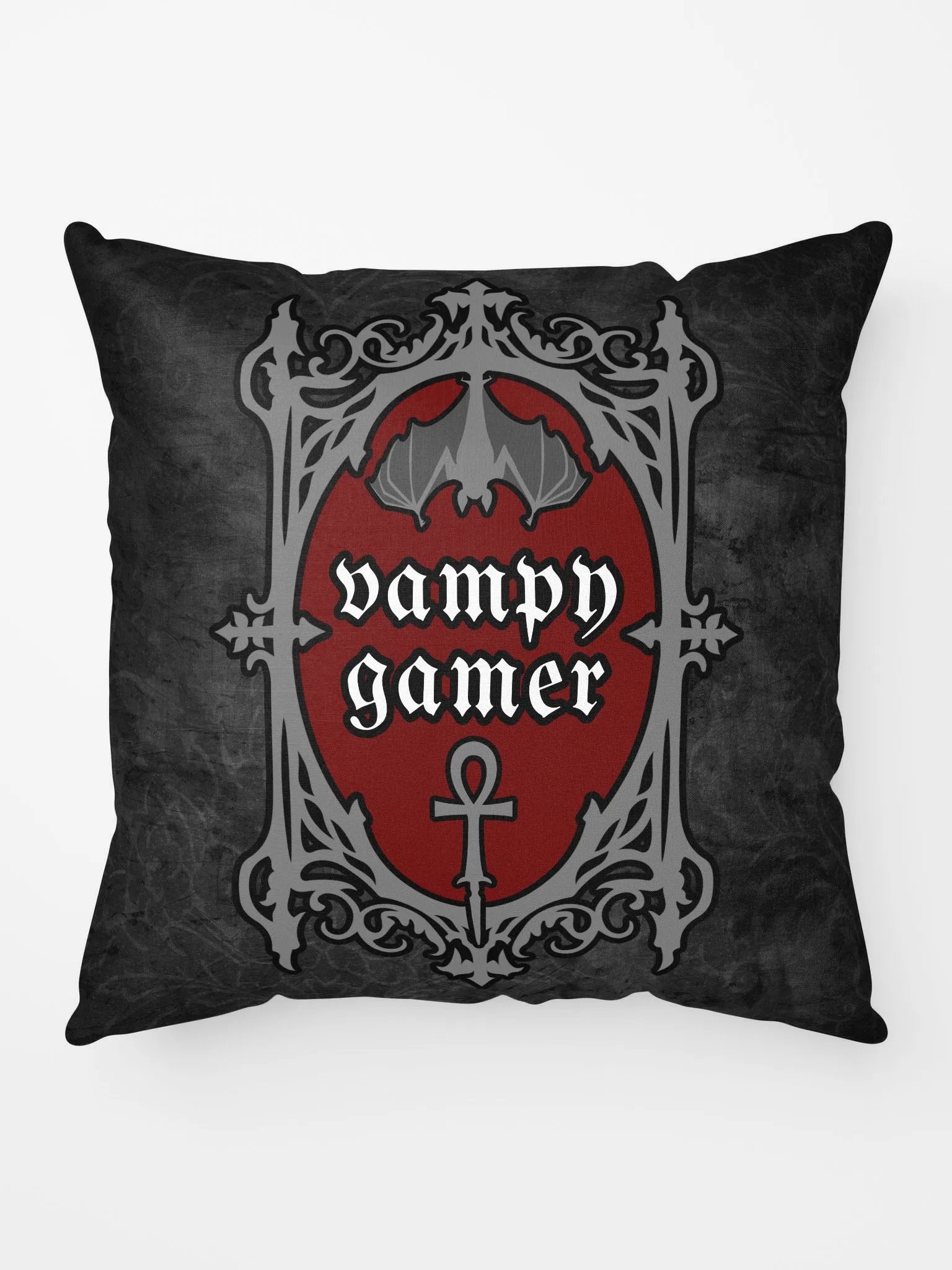 Vampy Gamer Gothic Throw Pillow product image (5)