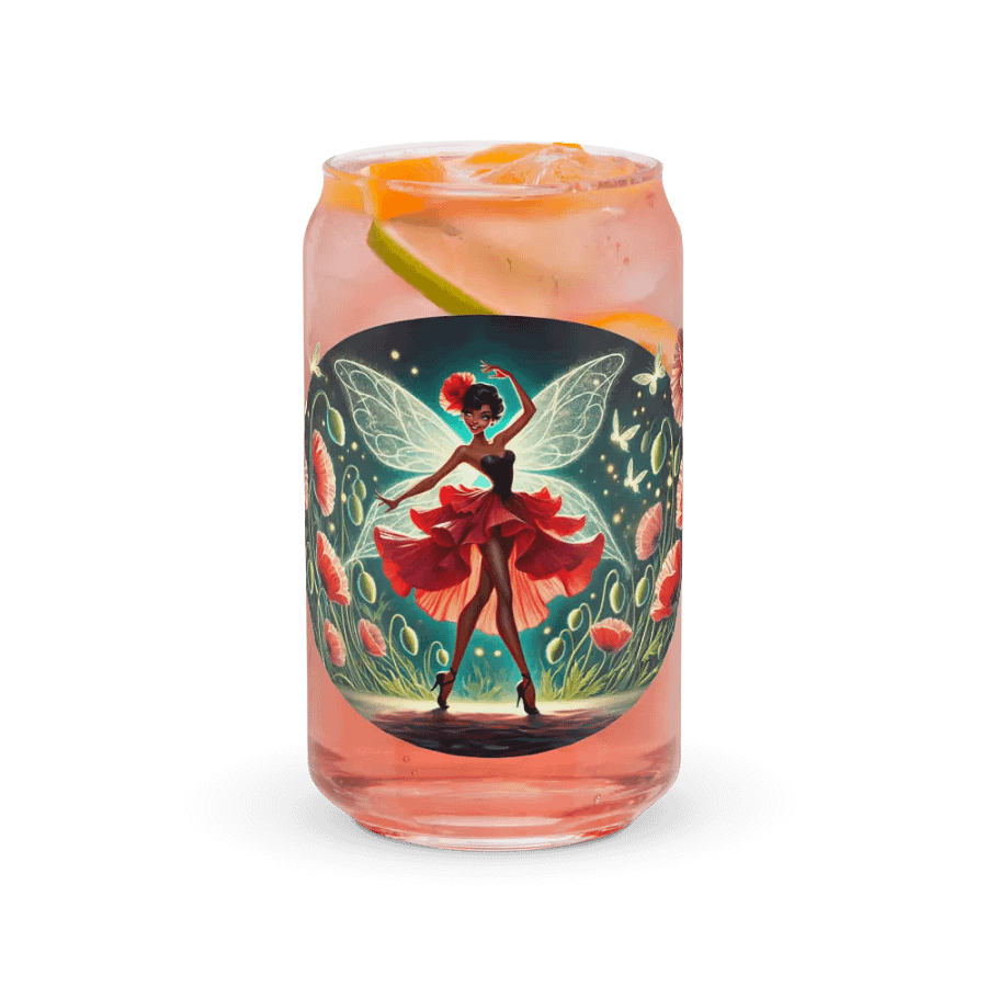 Poppy Fairy Fantasy Glass with Optional Lid and Straw product image (37)