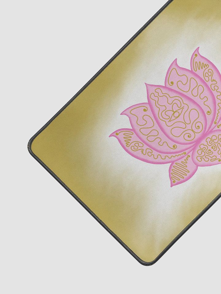 Golden Lotus Glow Desk Mat product image (2)