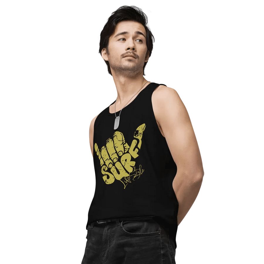 Shaka Surf Life Style Cotton Heritage Men's Premium Tank Top product image (4)