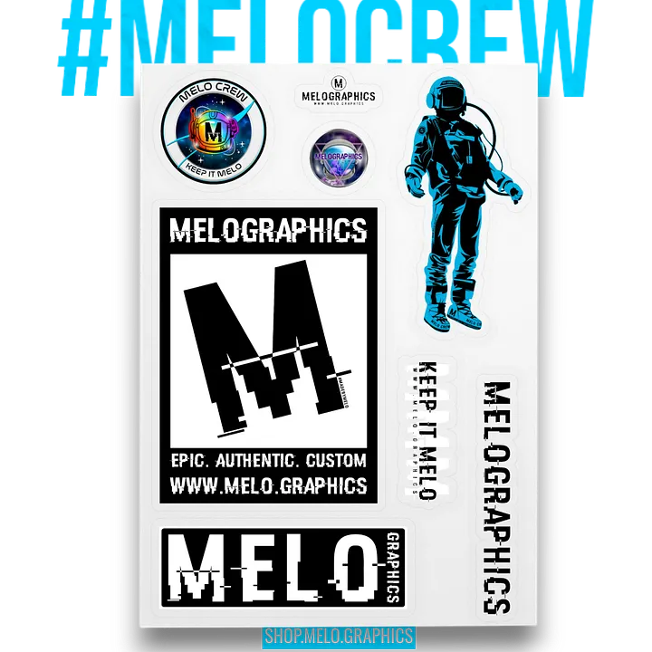 Keep it MELO - Sticker Sheet (8pcs) | #MadeByMELO product image (1)