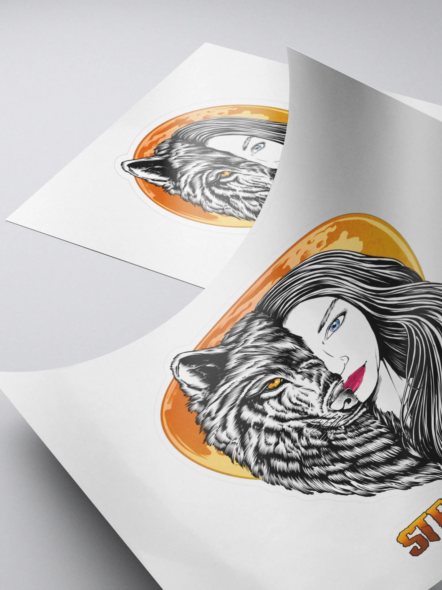 Wolf Face Sticker product image (4)